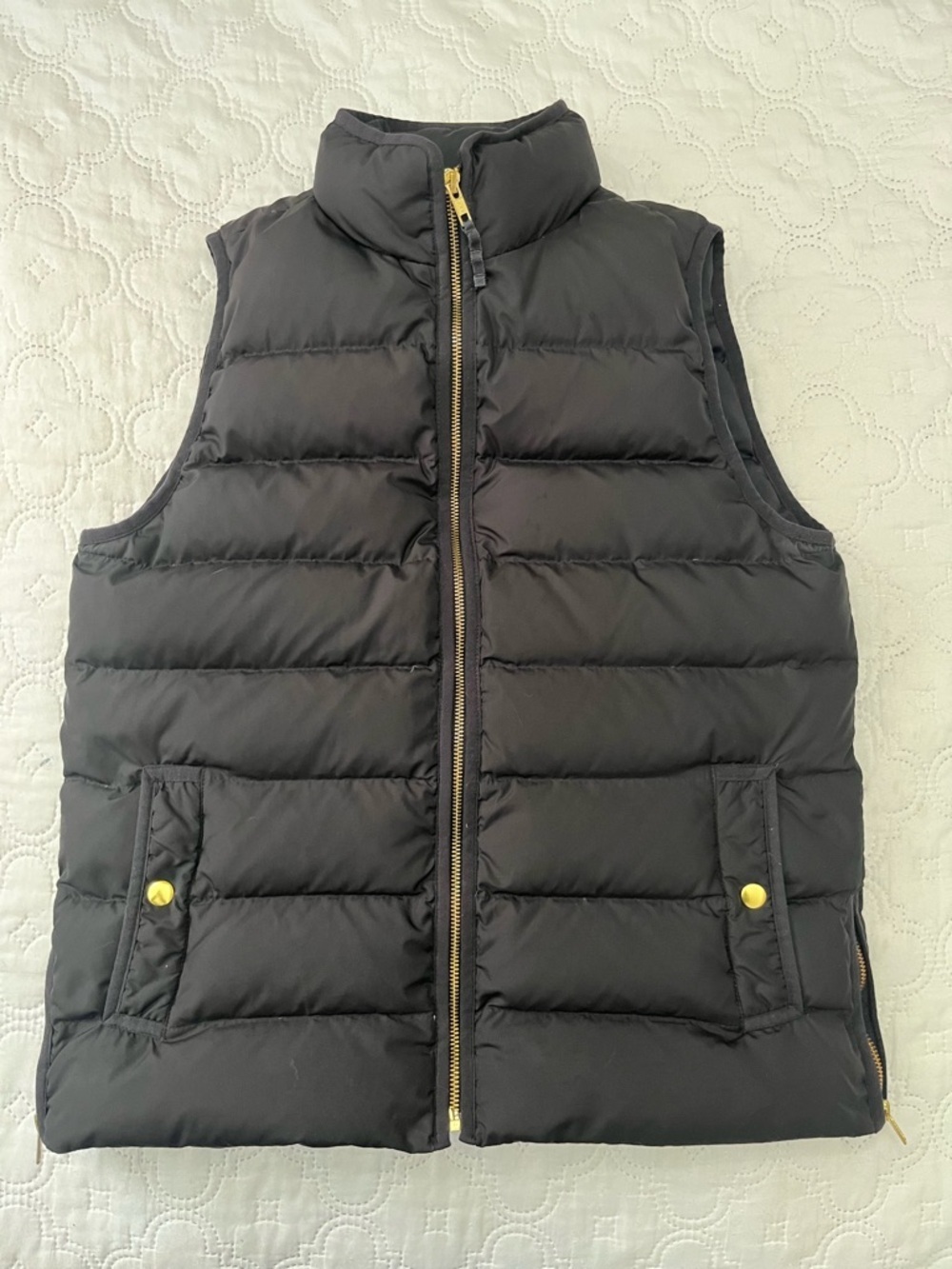 J.Crew Mountain Puffer Down-Filled Vest in Black Size M